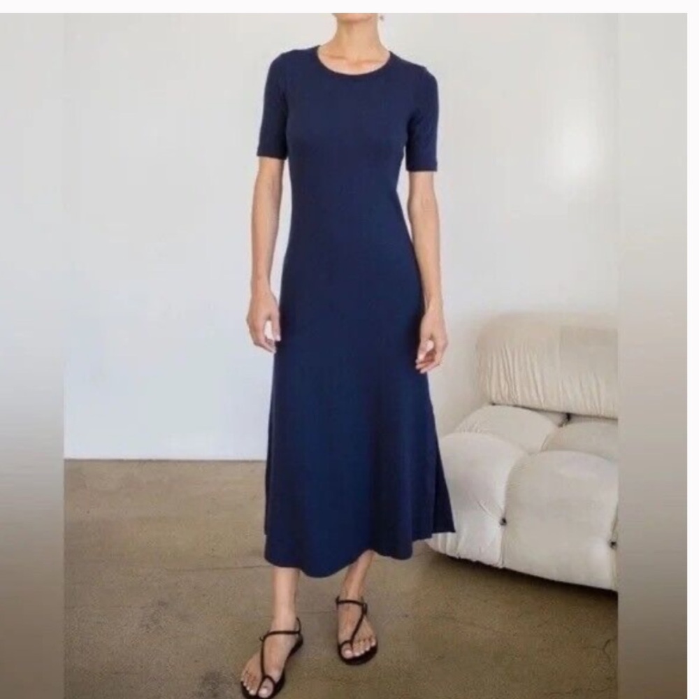 AYR The Moderne Navy Ribbed Dress Size XS